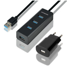 Charging Hub HUE-S2BP 4x USB 3.2 Gen 1, 1.2m Cable, MicroUSB Charging, Incl. AC Adapter