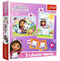 Puzzle 2in1 memos Gabi with her feline friend Gabbys Dollhouse