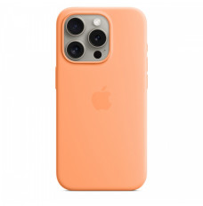 Silicon case with MagSafe for iPhone 15 Pro - orange sorbet