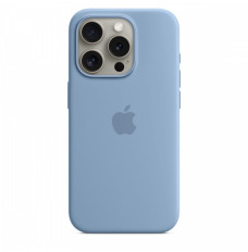 Silicon case with MagSafe for iPhone 15 Pro - winter blue