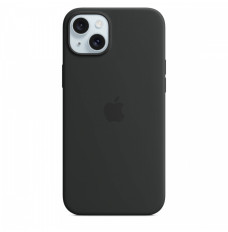 Silicone case with MagSafe for iPhone 15 Plus - black