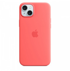 Silicone case with MagSafe for iPhone 15 Plus - guava