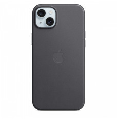 FineWoven fabric case with MagSafe for iPhone 15 Plus - black