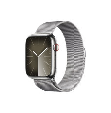 Watch Series 9 GPS + Cellular 45mm Silver Stainless Steel Case with Silver Milanese Loop