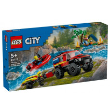 LEGO City 60412 4x4 Fire Truck with Rescue Boat