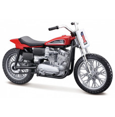 Metal model HD 1972 XR750 Racing bike 1 18