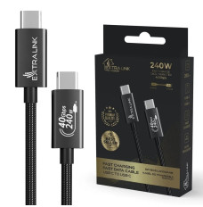 Cable USB Type-C to USB Type-C Smart Life Braided 240W 2m black