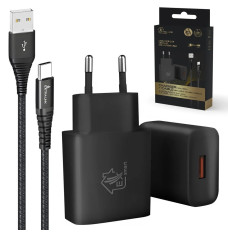 Smart Life USB Type-A to Type-C Kit, 200cm, Black + 12W Black Charger