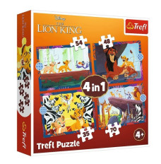 Puzzle 4w1 Brave Lion King