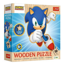 Puzzle drewniane 50 elementów Radosny Sonic