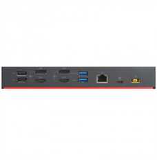 Lenovo ThinkPad Hybrid USB-C with USB-A Dock (Max displays: 2, Max resolution: 4K/60Hz, Supports: 2x4K/60Hz, 1xEthernet LAN (RJ-45), 2xDP 1.4, 2xHDMI 2.0, 3xUSB 3.1 Gen2 (1 always-on), 2xUSB 2.0, 1xUSB-C, 1x3.5mm combo jack, Input power: 135W, Output Powe