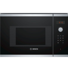 Bosch Microwave Oven BFL523MS0 20 L, Retractable, Rotary knob, Touch Control, 800 W, Stainless steel/ black, Built-in, Defrost function