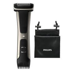 Philips Showerproof body groomer BG7025/15 Body groomer, Cordless, Number of length steps 5, Rechargeable,   Lithium-ion, Operating time 80 min, Charging time 1 h, Black/Stainless