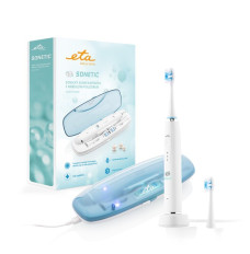 ETA Toothbrush Sonetic Holiday ETA470790000 Rechargeable, For adults, Number of brush heads included 2, Number of teeth brushing modes 3, Sonic technology, White