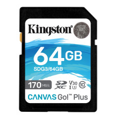 Kingston Canvas Go! Plus 64 GB, SD, Flash memory class 10