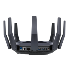 Asus AX6000 Dual Band Router RT-AX89X 802.11ax 4804+1300  Mbit/s 10/100/1000 Mbit/s Ethernet LAN (RJ-45) ports 8 Mesh Support Yes MU-MiMO Yes Antenna type 8xExternal 2xUSB 3.1 Gen 1