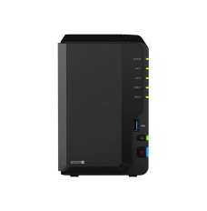 Synology Tower NAS DS220+ up to 2 HDD/SSD Hot-Swap, Intel Celeron J4025 Dual Core, Processor frequency 2 GHz, 2 GB, DDR4, RAID 0,1,Hybrid, 2x1GbE, 2xUSB 3.0, Single Fan