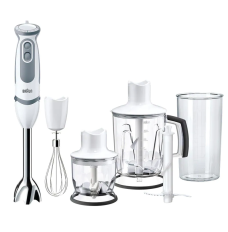 Braun | MQ5245 | 1000 W | MultiQuick 5 Vario Hand Blender | Hand Blender | Number of speeds 21 | Turbo mode | Chopper | Ice crushing | White/Grey