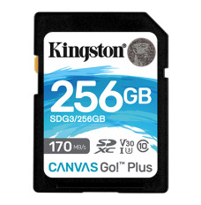 Kingston Canvas Go! Plus 256 GB, SD, Flash memory class 10
