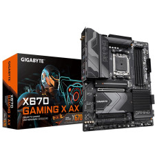 Gigabyte X670 GAMING X AX 1.0 M/B Processor family AMD, Processor socket AM5, DDR5 DIMM, Memory slots 4, Supported hard disk drive interfaces 	SATA, M.2, Number of SATA connectors 4, Chipset AMD X670, ATX