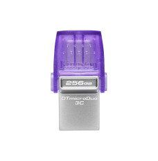 Kingston DataTraveler DT Micro Duo 3C 256 GB, USB Type-C and Type-A, Purple