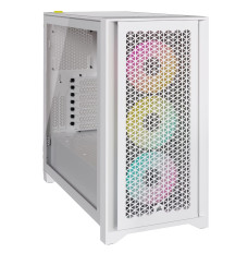 Corsair Tempered Glass PC Case iCUE 4000D RGB AIRFLOW Side window White  Mid-Tower Power supply included No