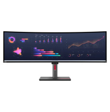 Lenovo ThinkVision P49w-30 49 ", IPS, 5120 x 1440, 32:9, 4 ms, 350 cd/m², Black,  1x Thunderbolt 4 Out, 1x Thunderbolt 4 In, 4x USB 3.2 Gen 1, 1x USB-C 3.2 Gen 1, 1x USB-B 3.2 Gen 1, 60 Hz, HDMI ports quantity 2