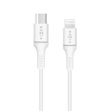 Fixed Data And Charging Cable With USB/lightning Connectors and PD support 1 m, White