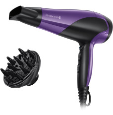 Remington Hair Dryer D3190 1875 W, Number of temperature settings 3, Ionic function, Diffuser nozzle, Purple/Black