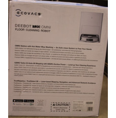 SALE OUT. Ecovacs Vacuum cleaner DEEBOT T20 OMNI Ecovacs Wet&Dry Operating time (max) 260 min Lithium Ion 5200 mAh Dust capacity 0.4 L 6000 Pa White Battery warranty 24 month(s) DAMAGED PACKAGING, UNPACKED, USED, DIRTY, SCRATCHES 24 month(s) | Ecovacs | D