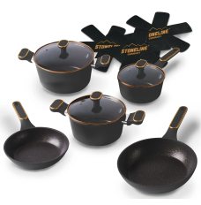 Stoneline Cookware Set, Forged, With Pan Protections, 11pcs, Rose Gold Stoneline