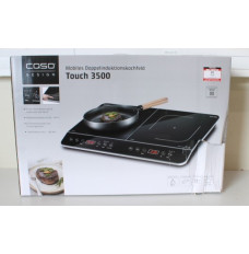 SALE OUT.  Caso Hob Touch 3500 Induction Number of burners/cooking zones 2 Touch control Timer Black Display DAMAGED PACKAGING, UNEVEN GLASS SIZE | Caso Hob | Touch 3500 | Number of burners/cooking zones 2 | Touch control | Black | DAMAGED PACKAGING, SCRA