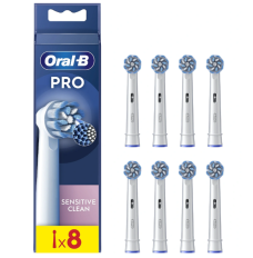 Oral-B | Replaceable toothbrush heads | EB60X-8 Sensitive Clean Pro | Heads | For adults | Number of brush heads included 8 | White