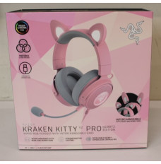 SALE OUT. Razer Kraken V2 Pro, Kitty Edition, Gaming Headset, Wired, Quartz,  UNPACKED, USED, DIRTY, SCRATCHED | Wired | Over-Ear | UNPACKED, USED, DIRTY, SCRATCHED