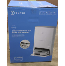 SALE OUT. Ecovacs DEEBOT T20 OMNI Vacuum cleaner, Robot, Wet&Dry, Operating 260 min, Dust bin 0,4 l, Li-ion, 5200 mAh, White + Auto-empty st, DAMAGED PACKAGING, UNPACKED, SCRATCHED STATION ON SIDE  | Vacuum cleaner | DEEBOT T20 OMNI | Wet&Dry | Operating 