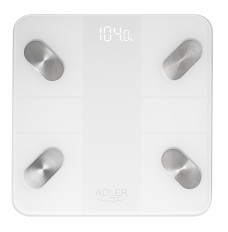 Adler Smart Bathroom Scale | AD 8186w | Maximum weight (capacity) 180 kg | Accuracy 100 g | Body Mass Index (BMI) measuring | White