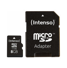 MEMORY MICRO SDHC 8GB C10/W/ADAPTER 3413460 INTENSO
