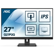 LCD Monitor AOC Q27P2Q 27" Panel IPS 2560x1440 16:9 75Hz 4 ms Speakers Swivel Pivot Height adjustable Tilt Colour Black Q27P2Q