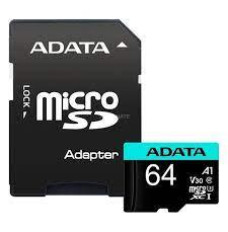 MEMORY MICRO SDXC 64GB W/ADAP./AUSDX64GUI3V30SA2-RA1 ADATA