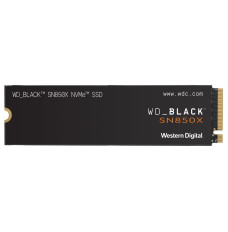 SSD WESTERN DIGITAL Black SN850X 1TB M.2 PCIE NVMe Write speed 6300 MBytes/sec Read speed 7300 MBytes/sec 2.38mm TBW 600 TB WDS100T2X0E