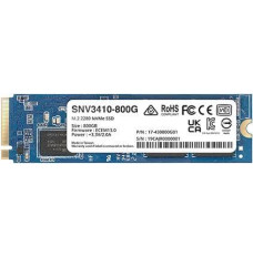 SSD SYNOLOGY SNV3400 800GB M.2 PCIE NVMe Write speed 750 MBytes/sec Read speed 3000 MBytes/sec TBW 491 TB MTBF 1800000 hours SNV3410-800G