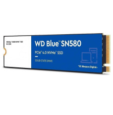 SSD WESTERN DIGITAL Blue SN580 500GB M.2 PCIe Gen4 NVMe TLC Write speed 3600 MBytes/sec Read speed 4000 MBytes/sec 2.38mm TBW 300 TB MTBF 1500000 hours WDS500G3B0E