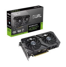 Graphics Card ASUS NVIDIA GeForce RTX 4060 Ti 16 GB GDDR6 128 bit PCIE 4.0 16x Dual Slot Fansink 1xHDMI 3xDisplayPort DUAL-RTX4060TI-O16G-EVO