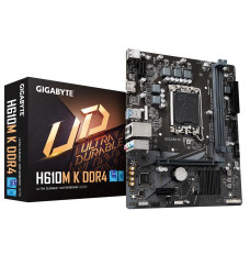 Mainboard GIGABYTE Intel H610 LGA1700 Micro-ATX Memory DDR4 Memory slots 2 1xPCI-Express 3.0 1x 1xPCI-Express 4.0 16x 1xM.2 1xHDMI 4xUSB 2.0 2xUSB 3.2 1xRJ45 3xAudio port H610MKDDR42.0