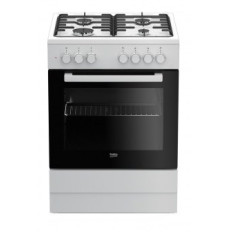 Beko FSE62120DW cooker Freestanding cooker Gas Black, White A