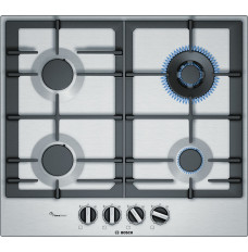 Bosch Serie 6 PCH6A5B90 hob Stainless steel Built-in 60 cm Gas 4 zone(s)