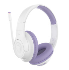 Belkin SOUNDFORMINSPIRE OVEREAR HEADSET LAV Wired & Wireless Head-band Calls/Music USB Type-C Bluetooth Lavender, White