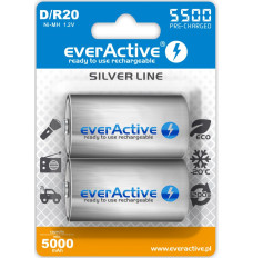 Rechargeable batteries everActive R20/D Ni-MH 5500 mAh ready to use