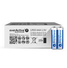 Alkaline batteries everActive Blue Alkaline LR03 AAA  - carton box - 40 pieces, limited edition