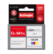 Activejet INK AC-561RX for Canon printer; Replacement CL-561XL; Premium; 18 ml; colour